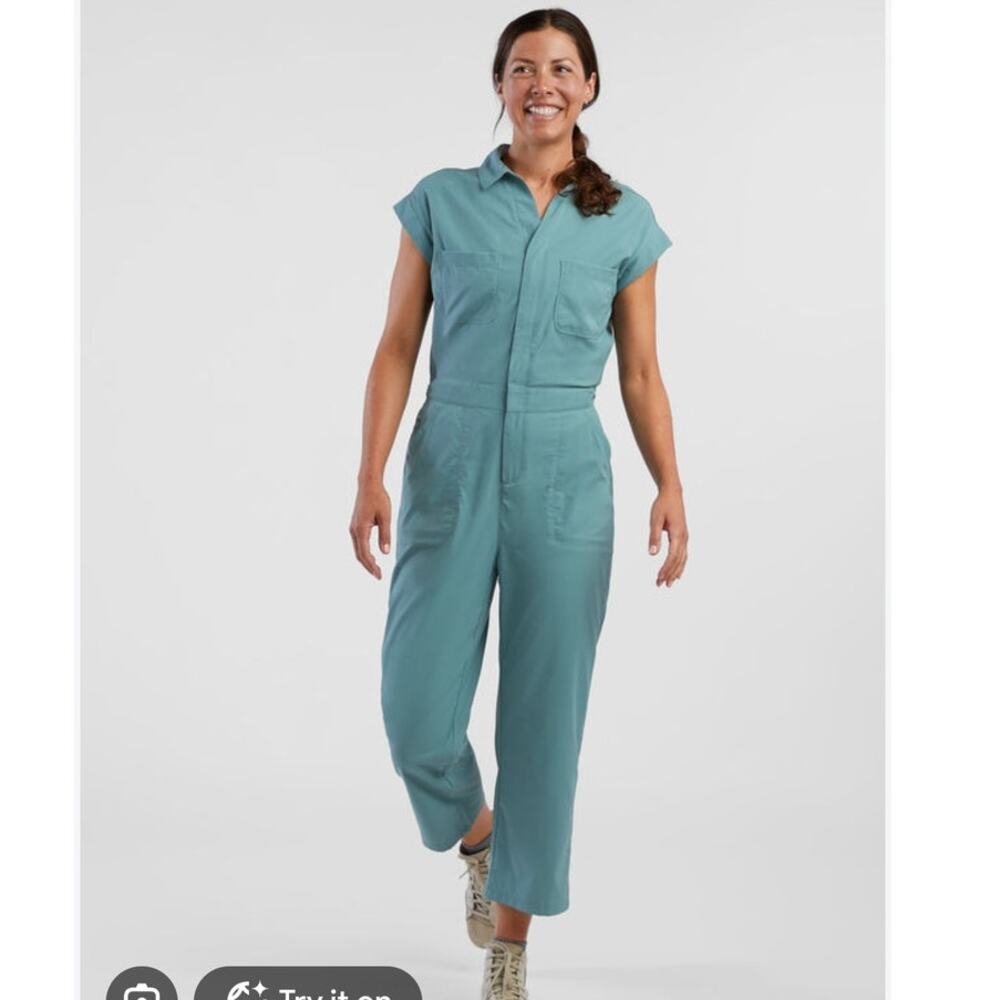 Title Nine Evelyn Utility Jumpsuit Small Patina Boilersuit 120940 Athleisure